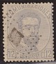 Spain - 1872 - Characters - 10 CTS - Lila - Characters, Amadeo I - Edifil 122 - Amadeo I - 0